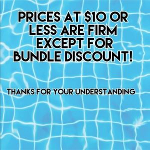 Prices at 10 and under are firm.